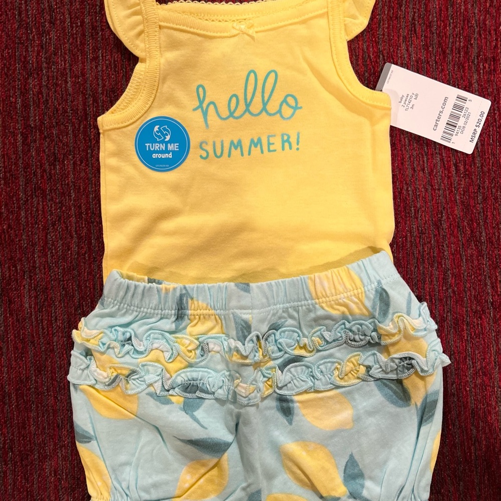 Onesie with ruffle bloomers.